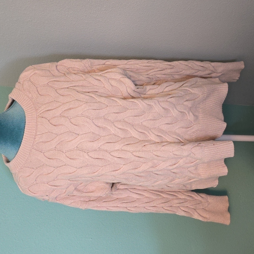 Philosophy cream cable knit sweater large
